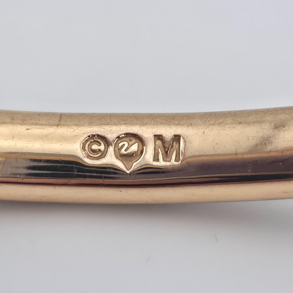 Vtg SWAROVSKI Bracelet Hinged Bangle Triple Row Pavé Set Crystals Gold Plate 7" - Picture 8 of 11